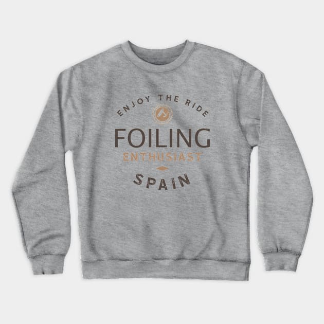 Hydrofoiling Enthusiast - Spain Crewneck Sweatshirt by bluehair